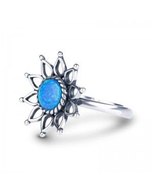 Sunflower Opal Promise Ring - Joanfeel Coulpe Rings Australia