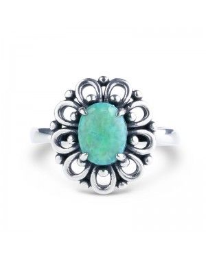 Floral Opal Promise Ring - Joanfeel Jewelry Australia