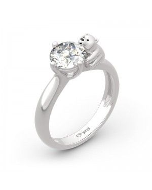 Joanfeel "Pure Love" Polar Bear Round Cut Ring | Hug Me