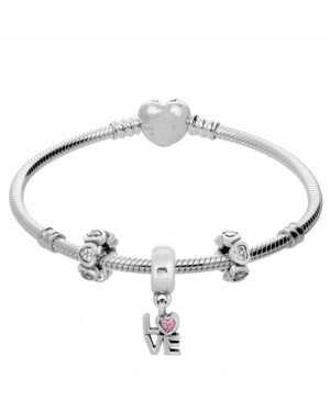 PANDORA Sweet Love Complete Bracelet JSP0386 With Cubic Zirconia 