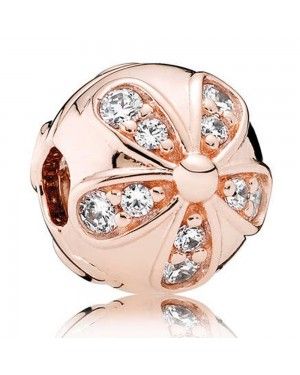 PANDORA Dazzling Daisies Floral Clip JSP1089 In Rose Gold