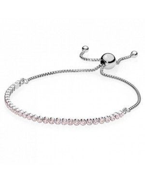 PANDORA Pink Strand Bracelet JSP1256 In Silver