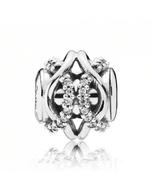 PANDORA Caring Charm JSP0577 With Pave CZ In Silver