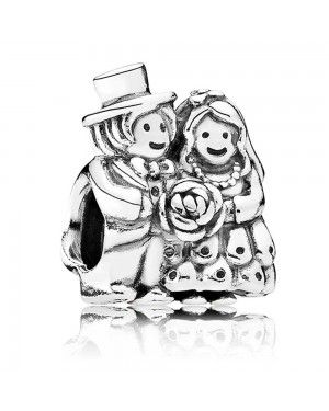 PANDORA Bride And Groom Wedding Charm JSP1582 In Silver