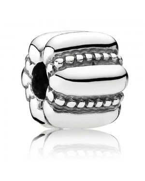 PANDORA Silver Ridged Spacer Clip JSP1638 