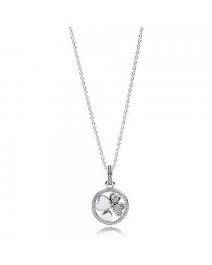 PANDORA Silver Hearts Of Love Necklace JSP1286 