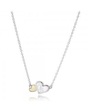 PANDORA Luminous Hearts Love Necklace JSP1171 In Gold