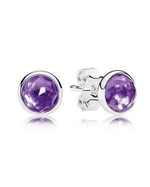 PANDORA February Birthstone Amethyst Droplet Earrings JSP1229 