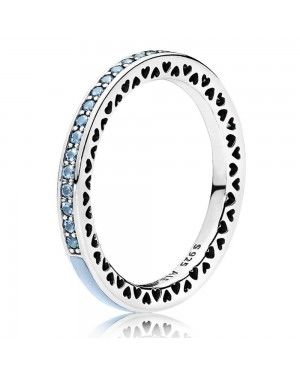 PANDORA Blue Radiant Hearts Of PANDORA Love Ring JSP1355 