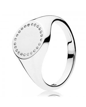 PANDORA Circle Signet Ring JSP1337 In Silver