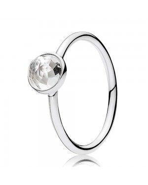 PANDORA April Birthstone Droplet Birthstone Ring JSP1346 