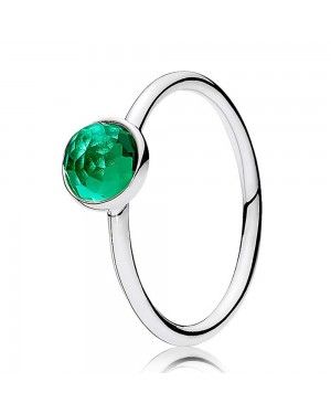 PANDORA May Birthstone Droplet Ring JSP1348 In Silver