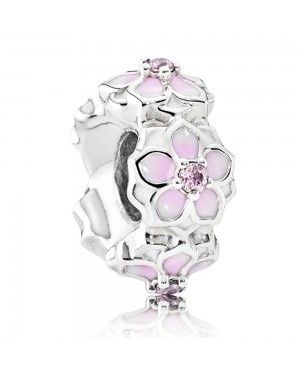 PANDORA Magnolia Bloom Floral Spacer JSP0706 With CZ 