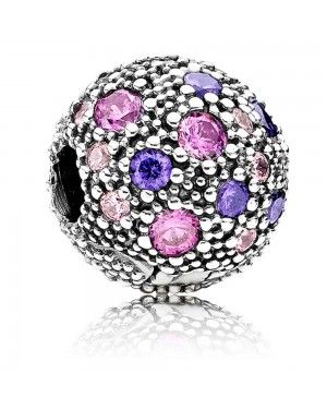 PANDORA Silver Fancy Purple Cosmic Stars Clip JSP1012 