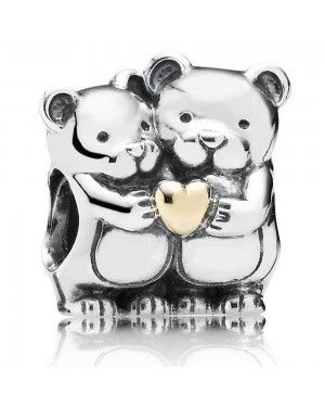 PANDORA Teddys Heart Animal Charm JSP1554 In Gold
