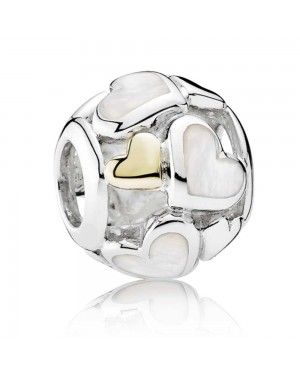 PANDORA Luminous Hearts Love Charm JSP0747 In Gold