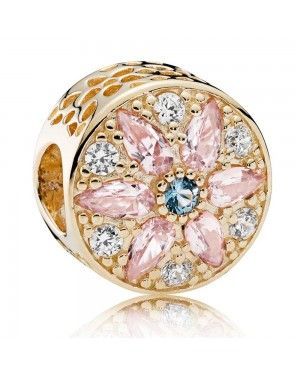 PANDORA Opulent Floral Charm JSP1105 With Cubic Zirconia In Gold