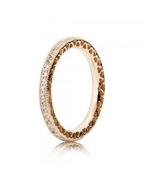 PANDORA Hearts Band Love Ring JSP1463 In Gold