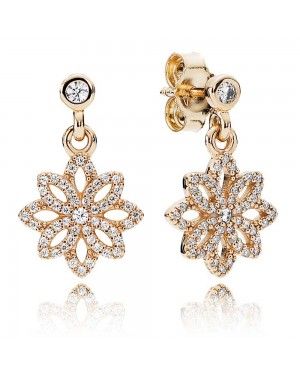 PANDORA Lace Botanique Floral Stud Earrings JSP1320 In Gold