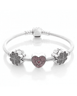 PANDORA Sweet Petals Of Love Complete Bracelet JSP0317 With CZ 