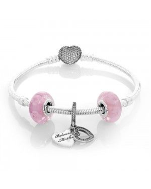 PANDORA Silver Nostalgic Roses Family Complete Bracelet JSP0294 