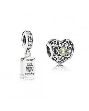 PANDORA August Birthday Birthstone Charm Set JSP0460 