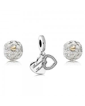 PANDORA Beloved Moments Charm Set JSP0505 With Cubic Zirconia 