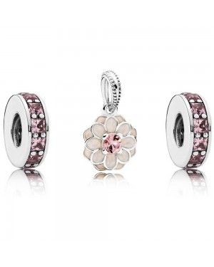 PANDORA Dahlia Floral Charm Set JSP0494 