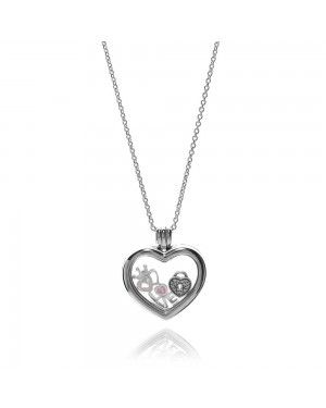 PANDORA Petite Memories Floating Heart Loving Love Locket JSP0146 