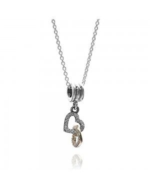 PANDORA Interlocked Hearts Love Necklace JSP0063 