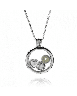 PANDORA Silver June Petite Memories Birthstone Locket JSP0018 In Silver