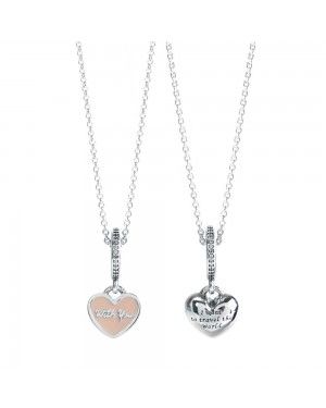 PANDORA Silver Travel World Love Necklace JSP0095 