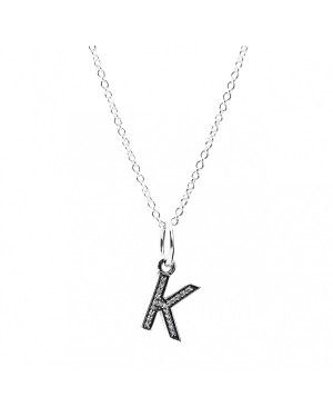 PANDORA Silver Alphabet K Necklace JSP0121 