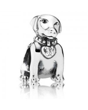 PANDORA Labrador Dog Animal Charm JSP1068 With CZ In Silver