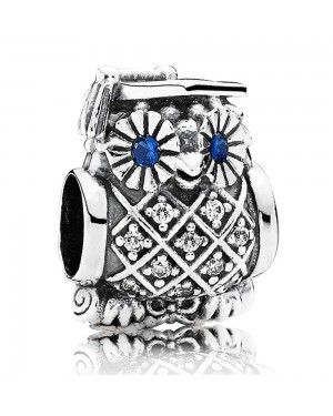 PANDORA Blue Owl Celebration Charm JSP0911 