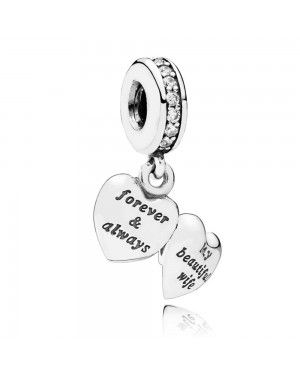 PANDORA My Beautiful Wife Pendant Love Charm JSP0905 