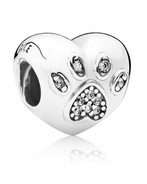 PANDORA I Love My Pet Animal Charm JSP0967 With Cubic Zirconia In Silver