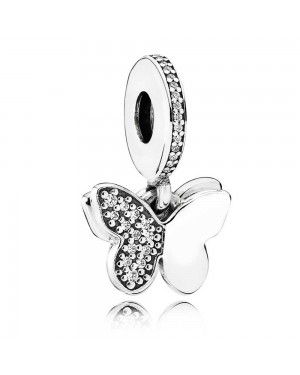 PANDORA Fluttering Butterflies Pendant Butterfly Charm JSP0777 In Silver