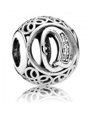 PANDORA Vintage Q Swirl Alphabet Charm JSP0761 