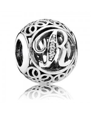 PANDORA Vintage R Swirl Charm JSP0760 