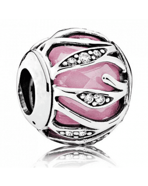 PANDORA Pink Lines Of Leaves Floral Charm JSP0719 