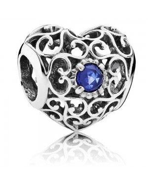 PANDORA September Birthstone Signature Heart Charm JSP0814 