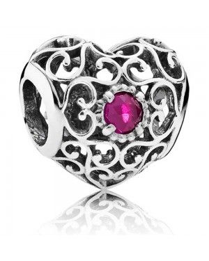 PANDORA July Birthstone Signature Heart Birthstone Charm JSP0815 