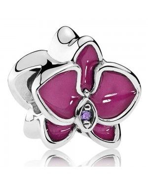 PANDORA Silver Orchid Floral Charm JSP0656 