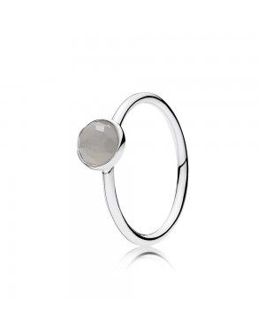 Pandora June Droplet Ring, Grey Moonstone 191012MSG