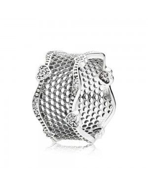 Pandora Lace Of Love Ring 197706CZ