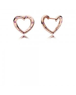 Pandora Bright Hearts Hoop Earrings 287231NRPMX