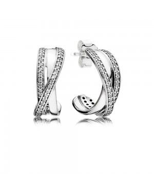 Pandora Entwined Hoop Earrings 290730CZ