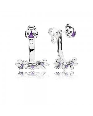 Pandora Ladybird Meadow Stud Earrings 297123NLC