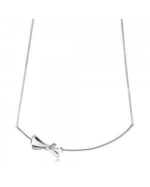 Pandora Brilliant Bow Necklace 397233CZ